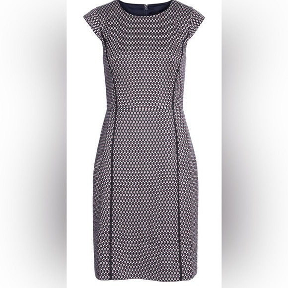 J.Crew Cap Sleeve Matelassé Dress SZ 16 - Picture 6 of 9